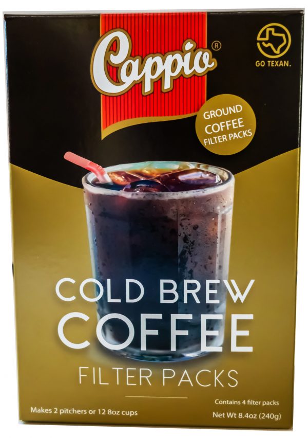 Box of Cappio Cold Brew Coffee Filter Packs
